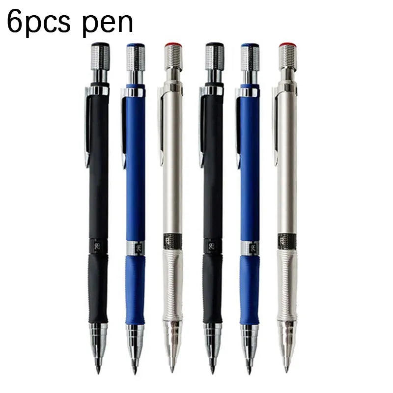 Mechanical Pencil Set 2.0mm with 2B Black/Colors Lead Refill for Writing Sketching Art Drawing Painting School Automatic Pencils