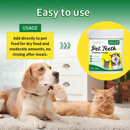 Pet Teeth Cleaning Powder, Oral Cleaning, New Bad Breath, Dogs Can Eat Teeth Cleaning Stones, Teeth Cleaning Powder