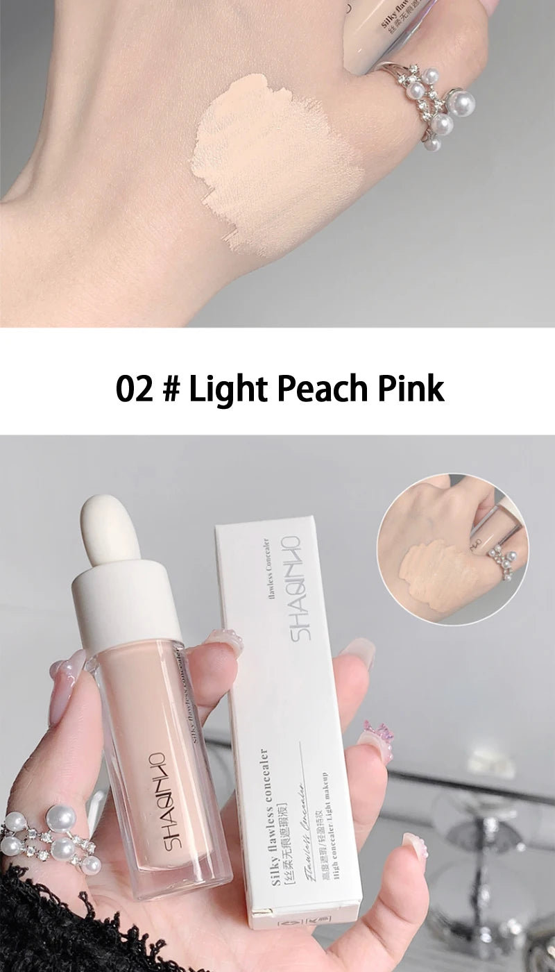 SHAQINUO Flawless Hydrating Concealer - Brightens Dark Circles & Smooths Tear Troughs | Long-lasting Formula, Non-cakey Finish