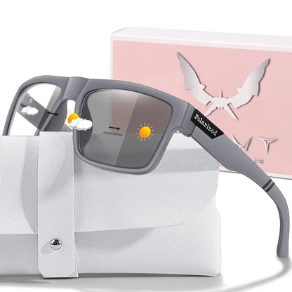 Fashion Polarized Color Changing Cycling Sunglasses Men Night Vision Car Driving Sunglass Dirt Bike Motorcycle  Glasses