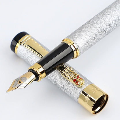 1 Pc Scrub Metal Pen, Lridium Tip Medium size 0.5mm, Office School Students for Men and Women Daily Writing Best Fountain Pen,