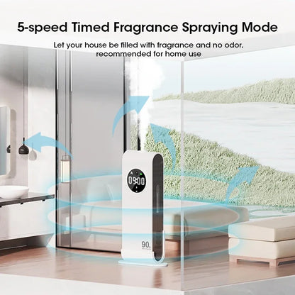 Automatic Sensor Aromatherapy Machine Wall-Mounted Fragrance Usb Rechargeable Deodorant Home Fragrance With Clock Function