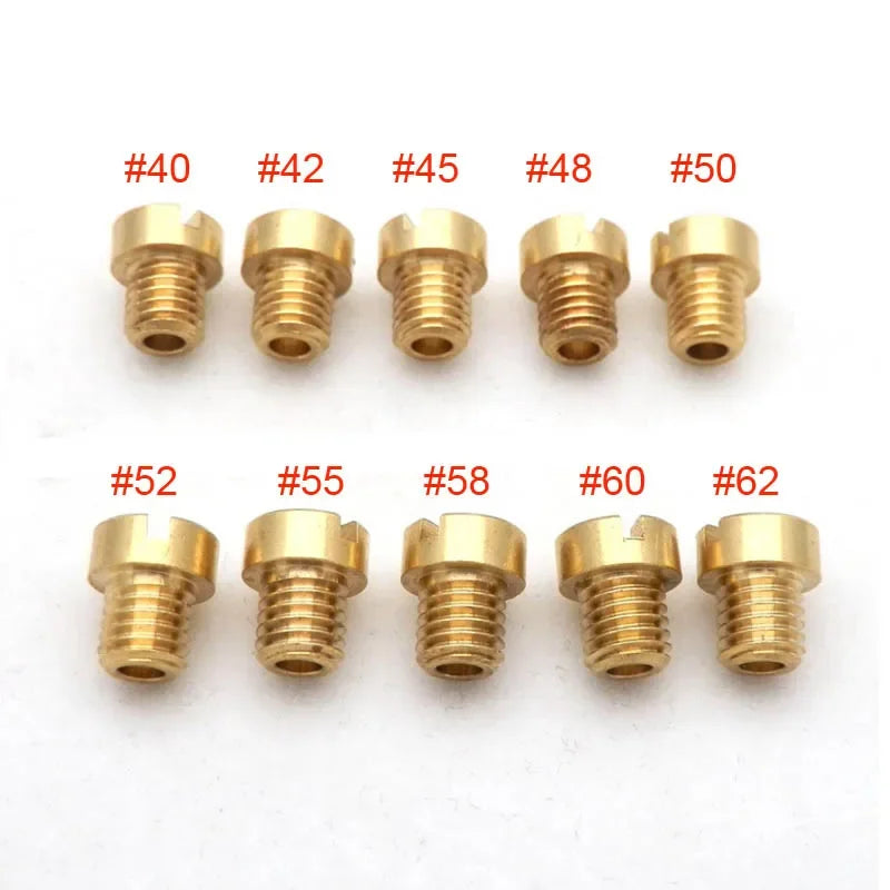 20/10/5pcs 5mm Main Jet M5 Jets for Dellorto Carburetor SHA PHBG NC T5 JNC Tomos A35 Targa LX Sprint Size from 40 to 188