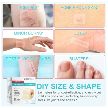 1 Roll Hydrocolloid Band Aid Dressings For Effective Wound Care Extra Thin Soft Waterproof Self-Adhesive Scar Cover Tape