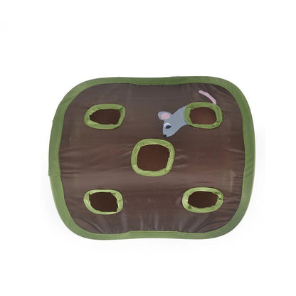 Cat Toy Folding Nine Hole Cloth Tunnel Plush Mouse Cat Grab Ball Bell Fun Decompression Convenient Storage of Pet Supplies