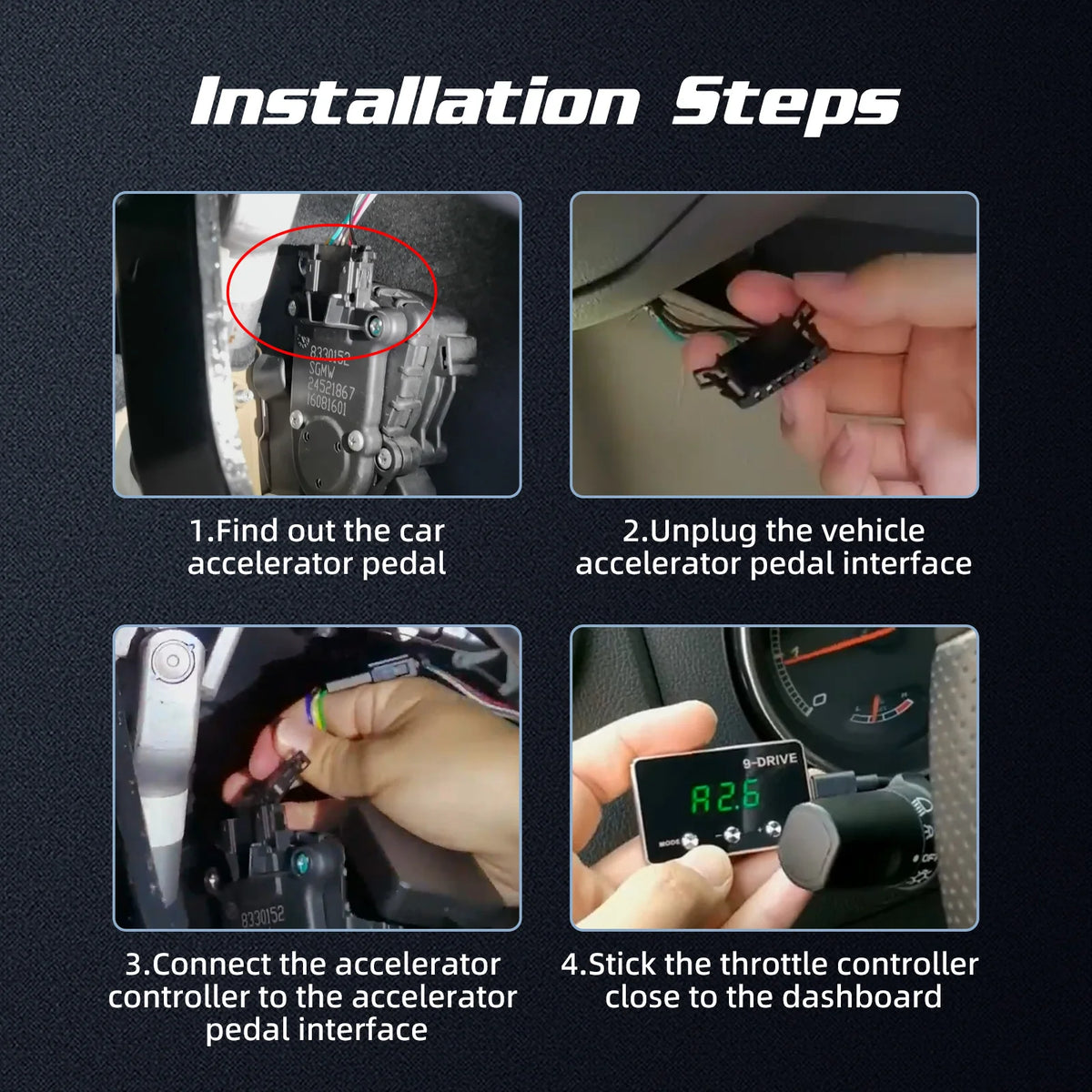 Racing Power Accelerator Controller Plug Play 9-Drives Electronics Throttle Controller Car Pedal Booster Tuning Parts Accessory