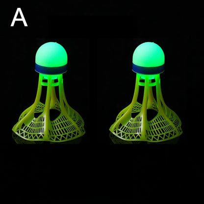 1/2/5 Pack LED Badminton Shuttlecocks -Lighting Glow In The Dark Badminton Birdies Badminton Practice Windproof Shuttlecocks