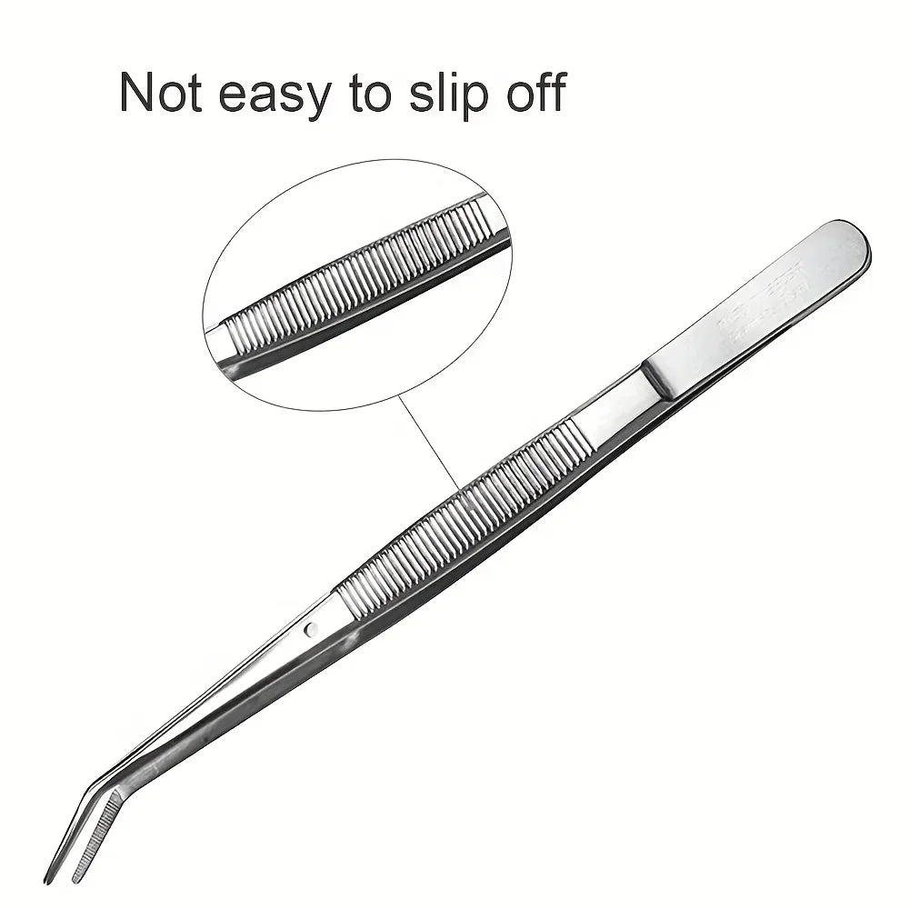 1/5pcs Stainless Steel Nail Art Nippers Tweezers Rhinestones Crystal Sequins Glitter Picking Up Cotton Cleaner Tools Manicure