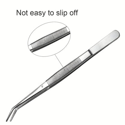 1/5pcs Stainless Steel Nail Art Nippers Tweezers Rhinestones Crystal Sequins Glitter Picking Up Cotton Cleaner Tools Manicure