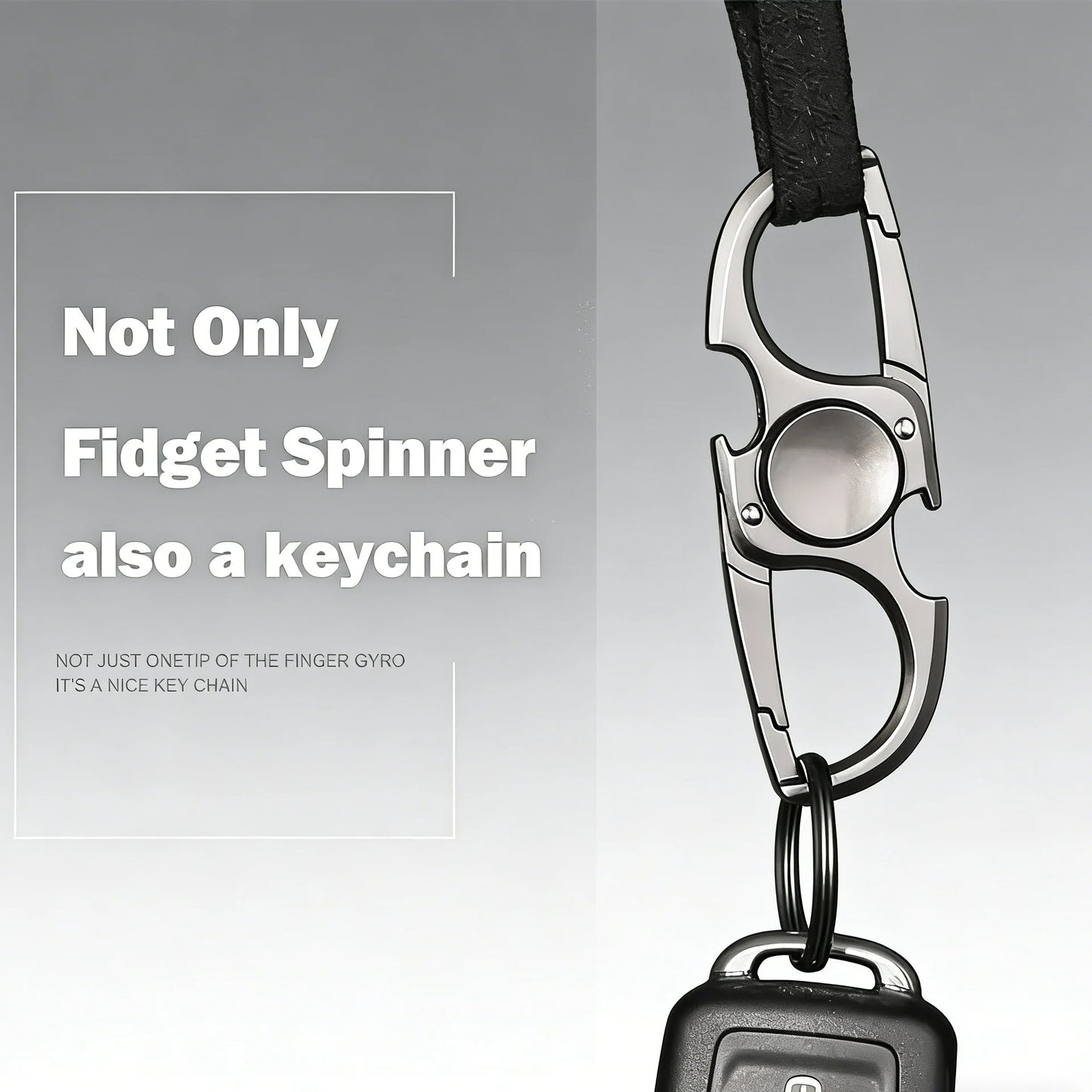 Fingertip Spinner Toy Desktop Stress Relief Anti-Anxiety Toy Metal Fidget Toy Ketchain Bottle Opener EDC Adult Kids Gift