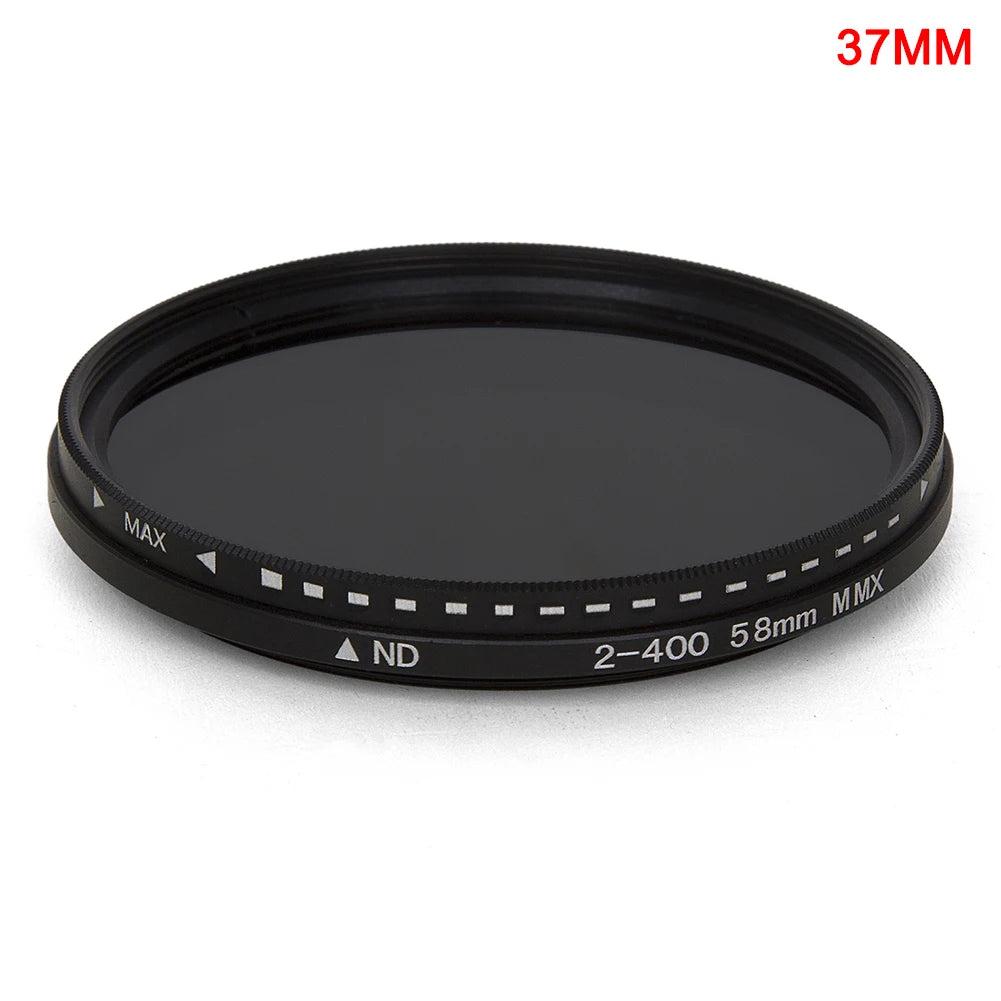 Digital SLR Camera Filter Dimmer Fader Variable ND Filter Adjust ND2 to ND400 Neutral Density for Camera Lens 37-82mm