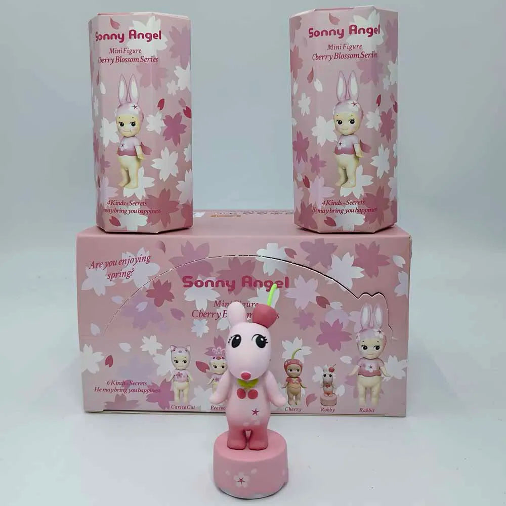 Sonny Angel Pink Cherry Blossom Series Blind Box Toys Mystery Box Kawaii Lucky Cute Doll Decoration Collect Model Couple Gifts
