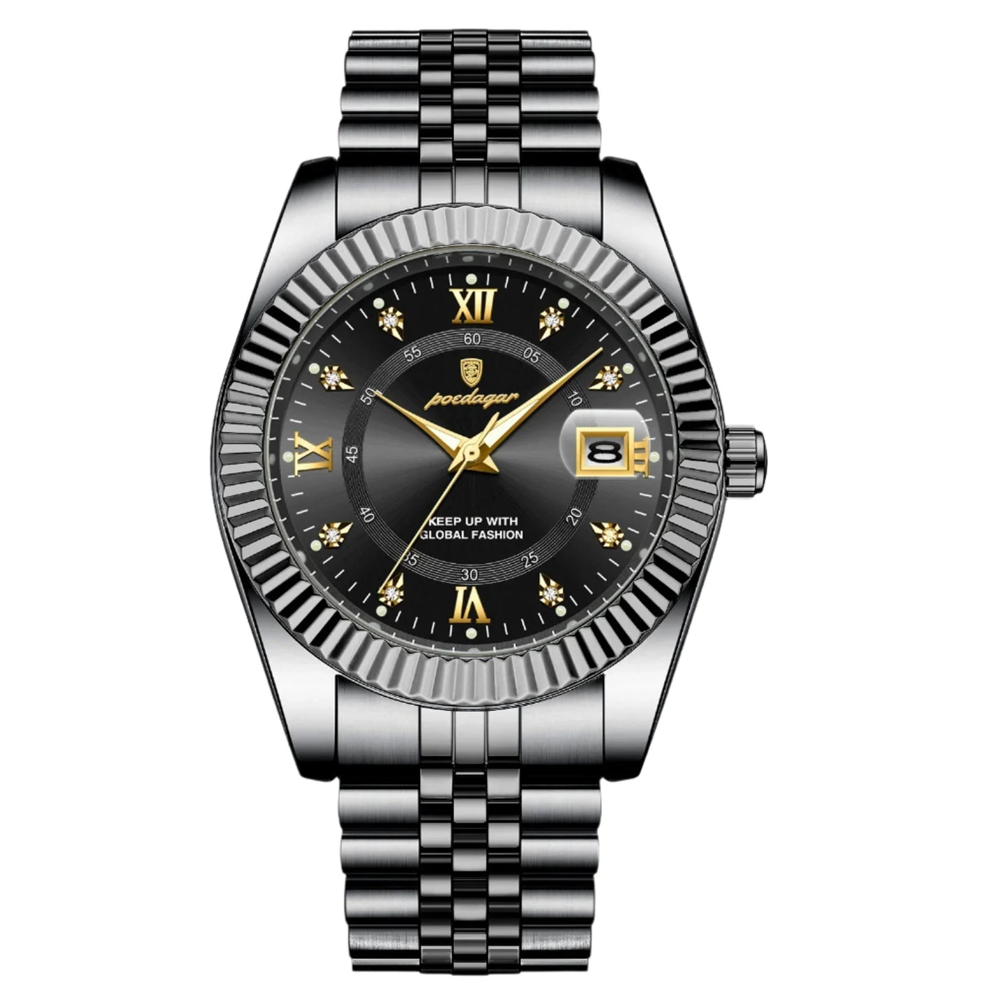 Men's Watch - Waterproof, Luminous Date, Quartz Stainless Steel Wristwatch with Box, Reloj Masculino