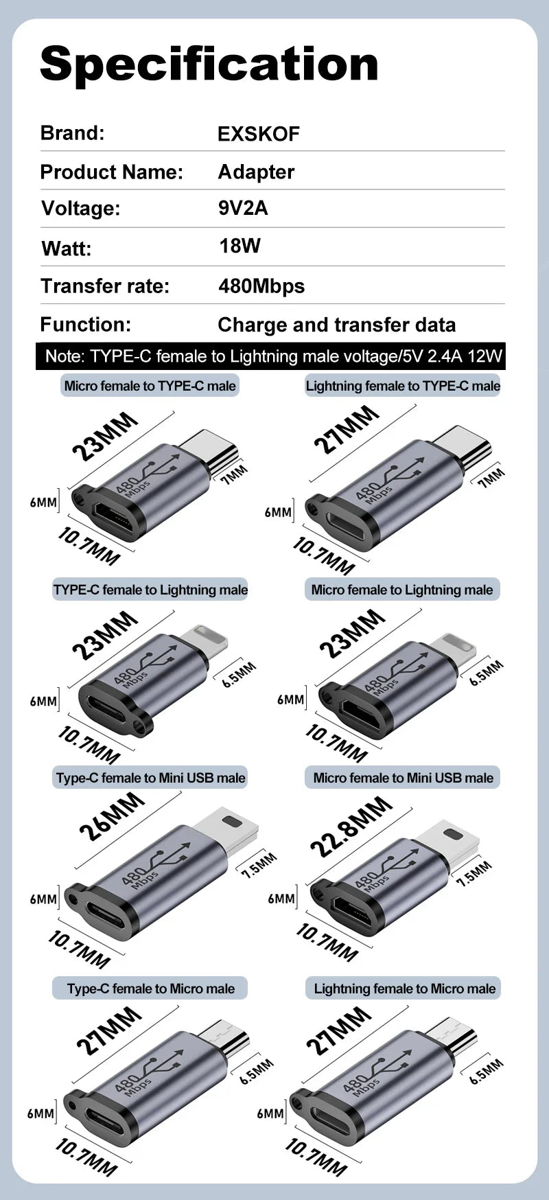 USB Type-C Adapter Type C To Micro USB Male To USB C female Converters For Xiaomi Samsung Charger Data Cable USBC USB C Adapter