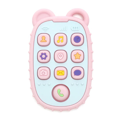 New Baby Teether Mobile Phone Shape Silicone Teether Teething Toy Kids Sensory Educational Toy Baby Gift Set