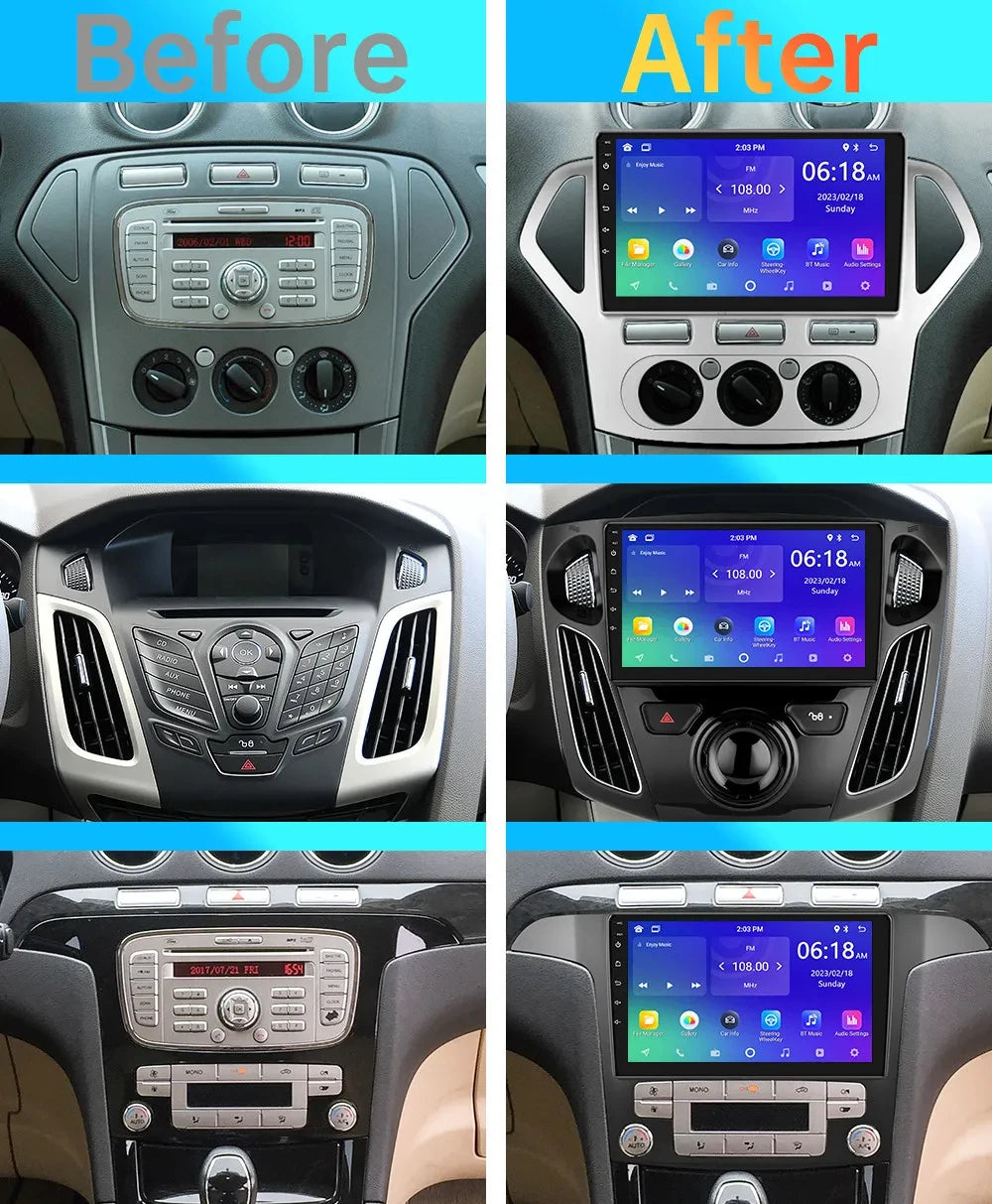 7 9 10"2 Din Car Audio Android 13 Android auto Wireless Carplay 64G Automotive Multimedia Player BT GPS Car intelligent Systems