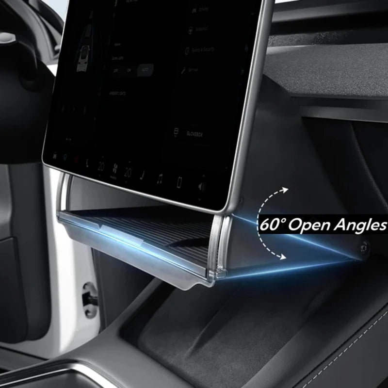 Center Console Screen Under Storage Box For Tesla Model 3/Y Juniper 2019-2026 Center Hidden Storage Organizer Tray Accessories