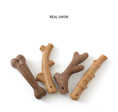 New Pet Teeth Grinding Toy Dog Interactive Bone Training Toy Bamboo Cleaning Teeth Fixing Wear Resistant Pet Products
