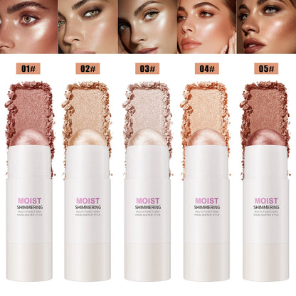 [Natural Glowup] 1pc Glowup Highlighter Stick | Natural Brightening Face Contour & Highlight Makeup, Medium Coverage, Buildable