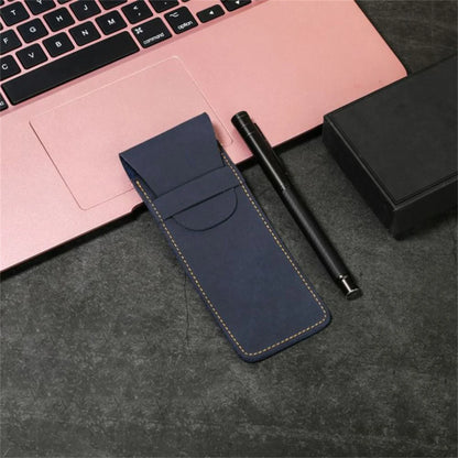 Vintage Frosted PU Leather Flap Pen Case High-end Fountain Pen Protective Sleeve Large Capacity Double Set of Pen Case