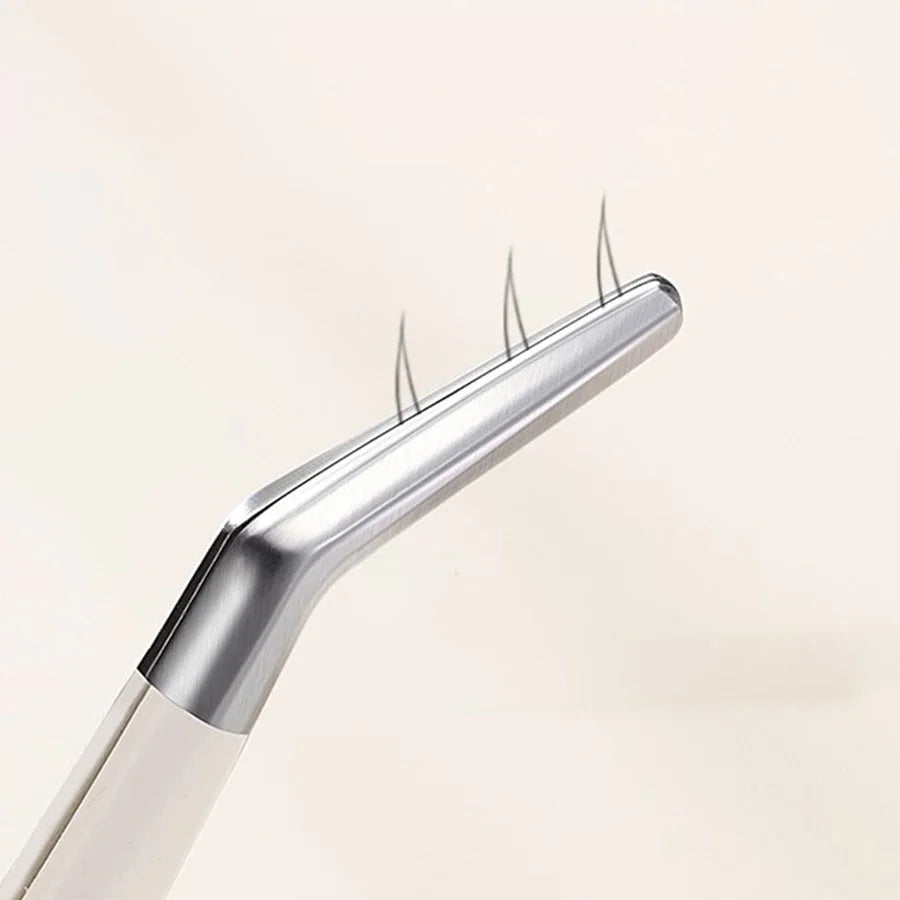 Multifunctional Tweezers Stainless Steel Eyelash Tweezers Grafting False Eyelash Patches False Eyelash Aids Portable Tweezers Be