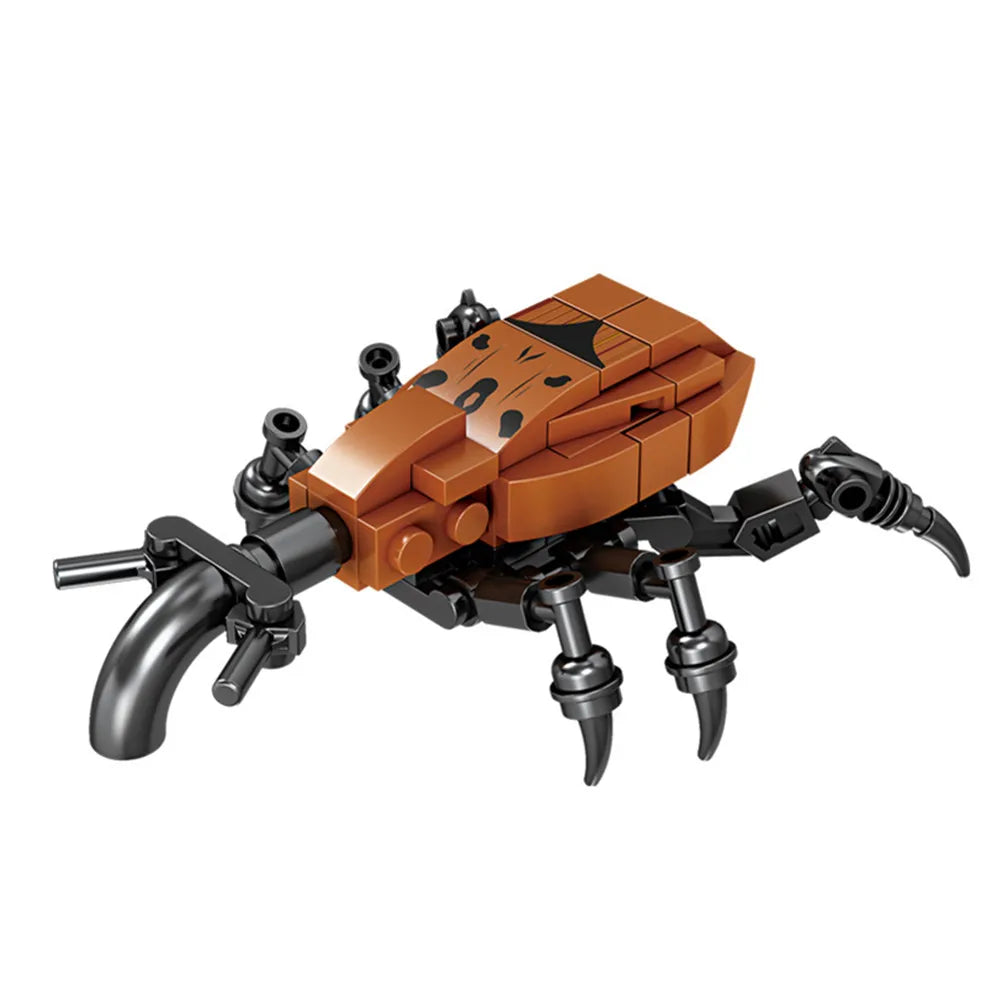 City Farm Vegetable Garden Cute Animals Insect Dragonfly Spider Mantis Centipede Grasshopper Honeybee Building Block Bricks Toy
