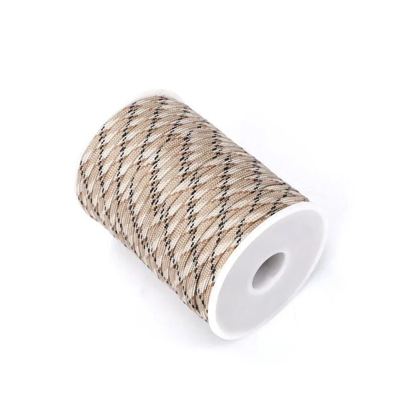 30M/50M/100M 7-Core 550 Paracord 4mm Parachute Cord Outdoor Camping Survival Rope Kit Umbrella Tent Lanyard Strap Clothesline