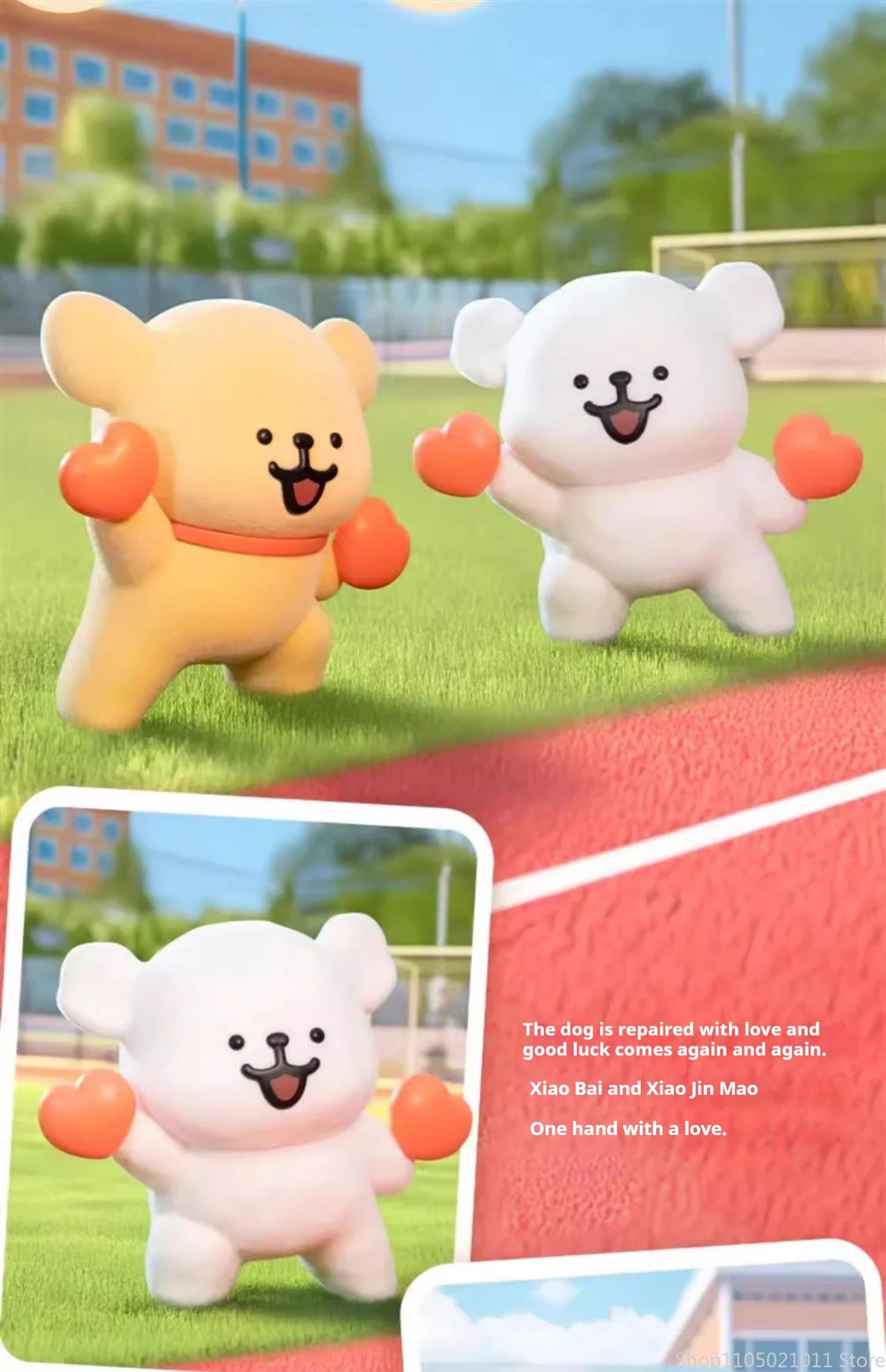 Maltese Dog Blind Box We Are The Best In World Series Cute Model Flocking Figures Childrens Toys Peripheral Gifts