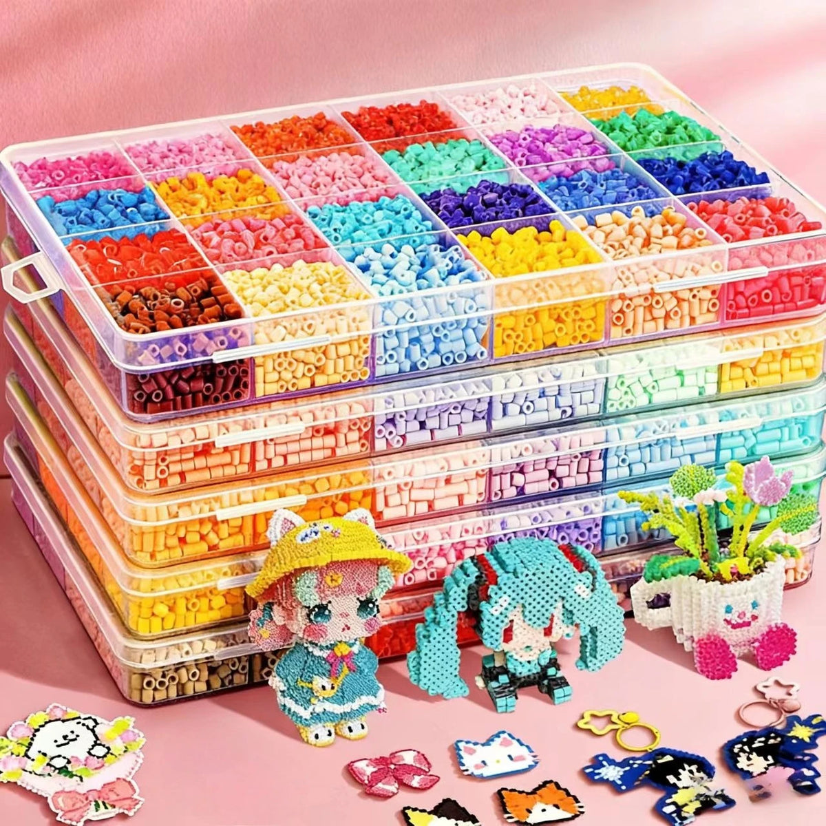 2.6mm 96 Colors Hama Beads Education Iron Beads 3D Puzzle Beads Lroning DIY Intelligence Educational Toys Craft Puzzles