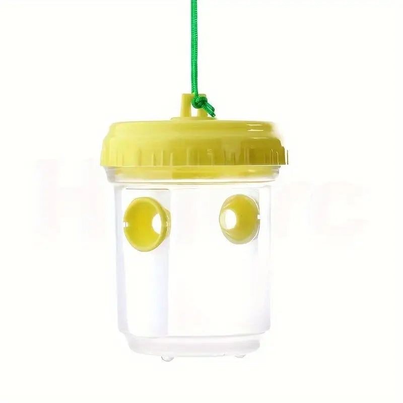 Clear Plastic Outdoor Insect Trap with Lid - Effective for Catching Fruit Flies, Wasps, Transparent Design for Easy Monitoring