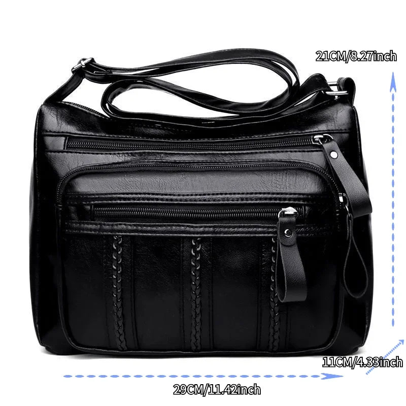 2025 New Large Capacity Middle aged Women's Bag Multi layer Lightweight Mother Bag Crossbody Bag Elderly Bag Shoulder Bag