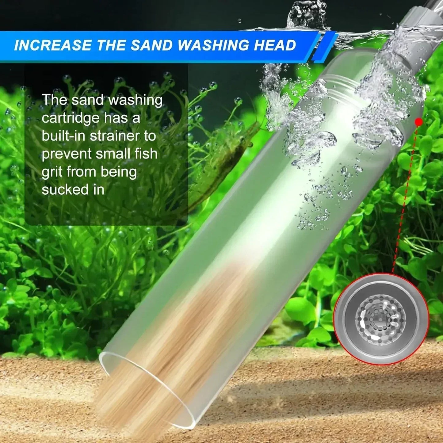 Fish Tank Siphon Vacuum Gravel Large Water Exchanger Aquarium Sand Cleaning and Water Changing Cleaning Kit with Extension Tube