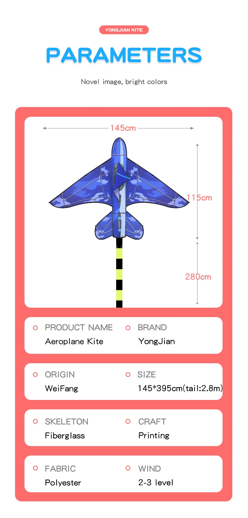 YongJian Plane Kites With Handle And Line Good Flying kites for kids ages 14+Outdoor Fun Sports kites