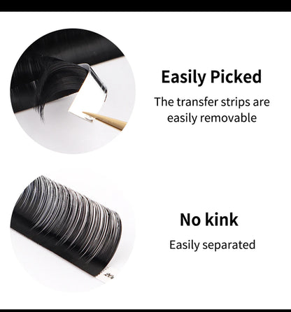 1 pc 0.03-0.20mm C/CC/D/DD Curl Eyelash Extension Thin and Soft Material Volume Lash Individual Eyelashes Premium Fake Lashes