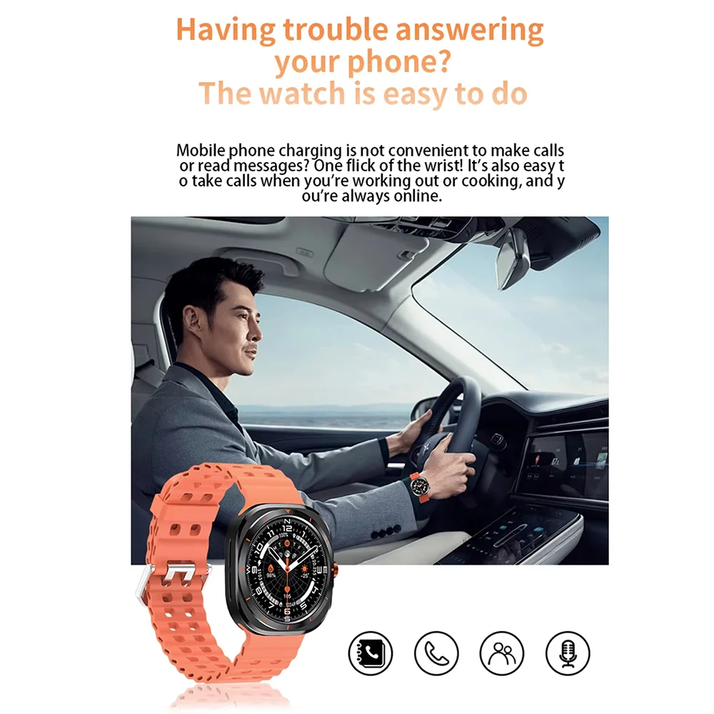 G.L Wear 2025 New Smartwatch for Men Heart Rate Monitoring Bluetooth Calling Fitness Tracking Pedometer Men's Smartwatch