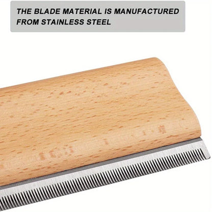 Wood PET Cat Dog Horse Removal Shedding Grooming Tool Hair Brush Comb Long Hair self-Cleaning
