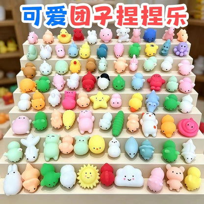 50-5PCS Mochi Squishies Kawaii Anima Squishy Toys For Antistress Ball Squeeze Party Favors Stress Relief Toys For Birthday