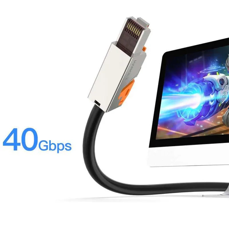 RJ45 Cat8 Cat7 Cat6A Connectors Metal Tool Free Easy Termination Plug 2000MHz 40G LAN Cable 22AWG - 24AWG Reusable Ethernet Plug