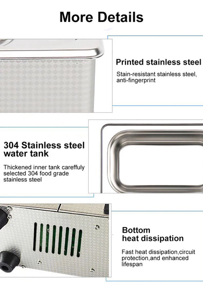 Ultrasonic Cleaner Ultrasound Jewelry Glasses Cleaning Machine 40kHZ High Frequency Ultrasonic Washing Bath for Glasses Jewelry