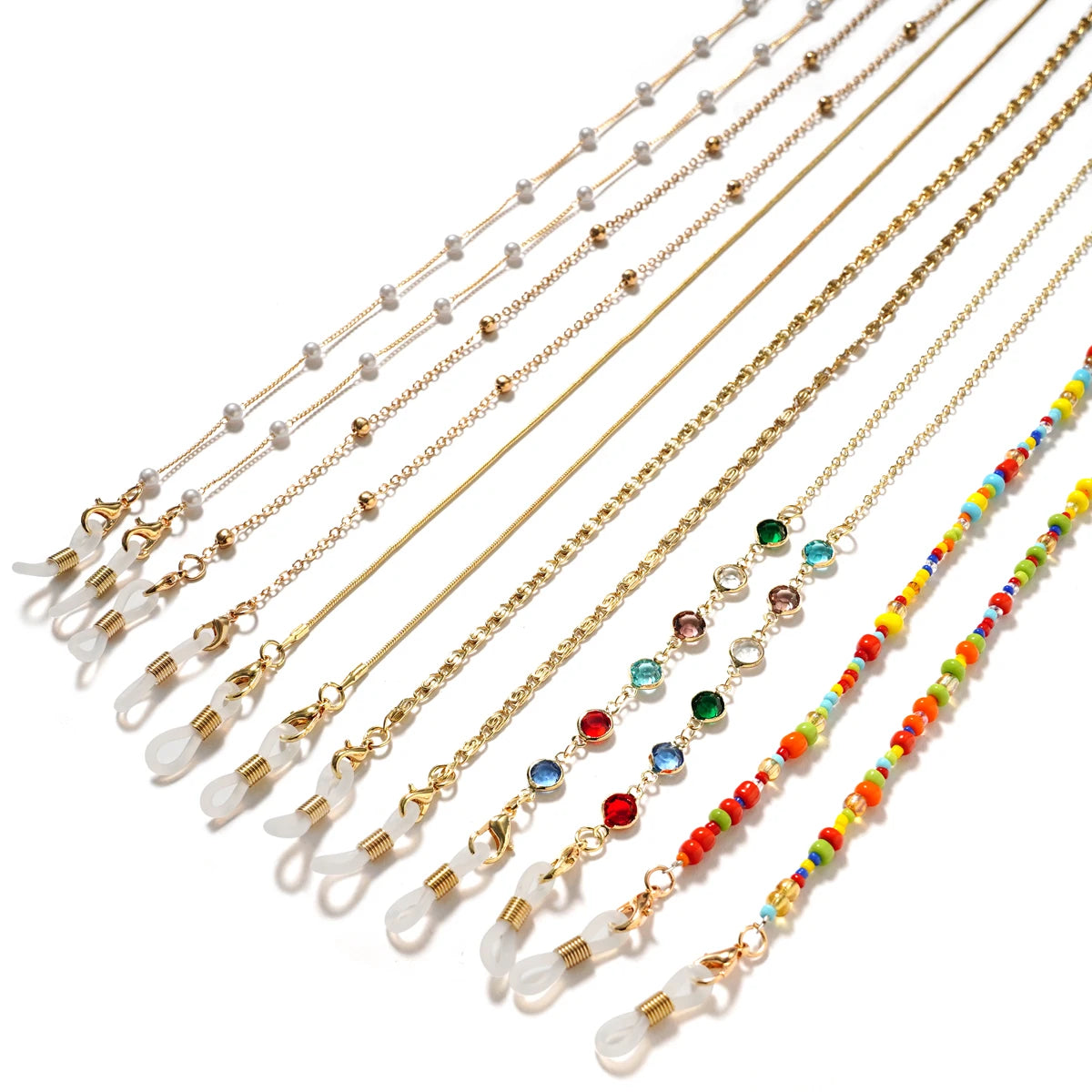 Sunglasses Masking Chains For Women Acrylic Pearl Crystal Eyeglasses Chains Lanyard Glass 2022 New Fashion Jewelry Wholesale