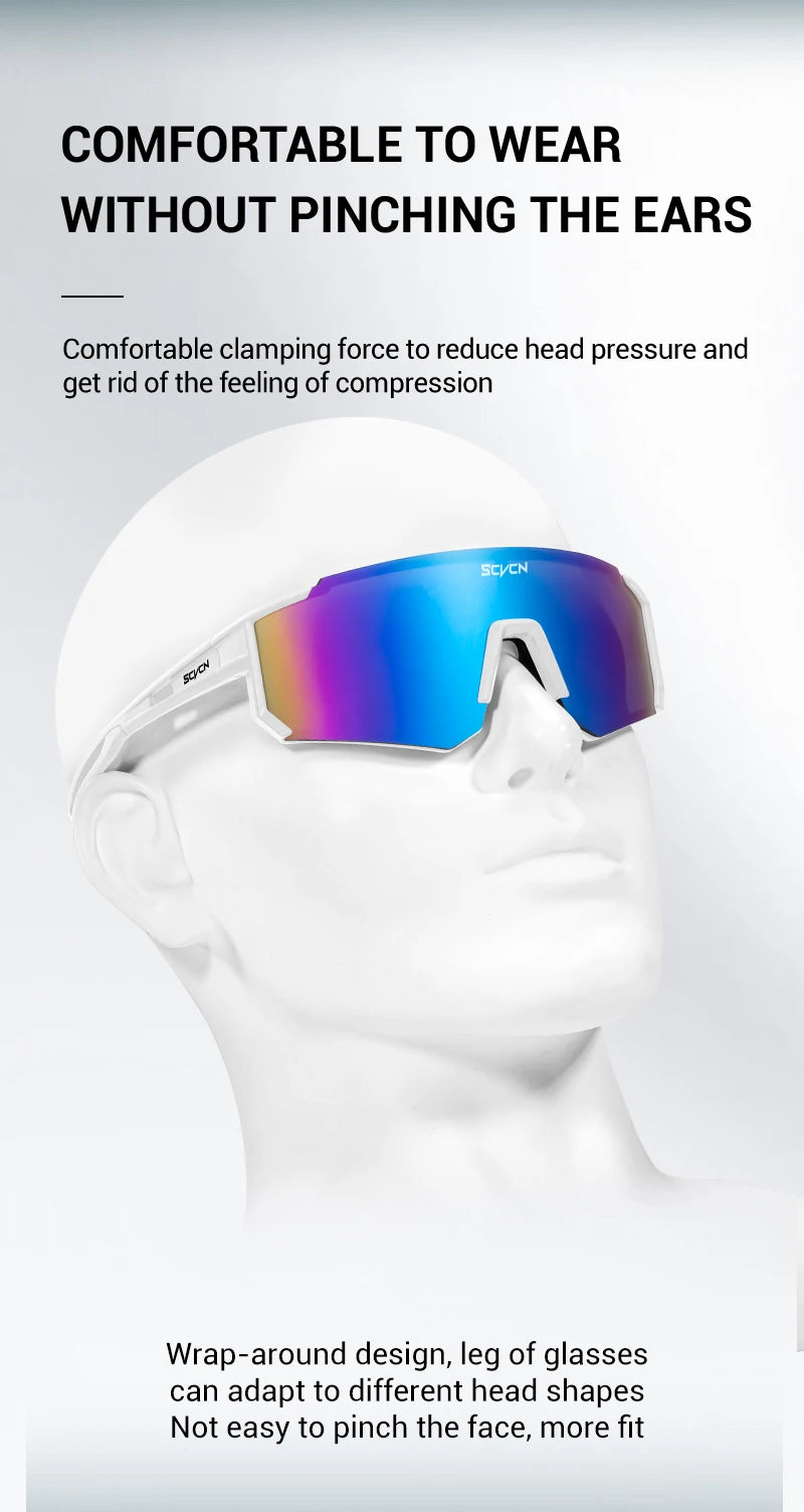 SCVCN Outdoor Cycling Sunglasses Men MTB Driving Bike Glasses Sports Climbing Hinking Eyewear Glasses Women MTB UV400 Goggles