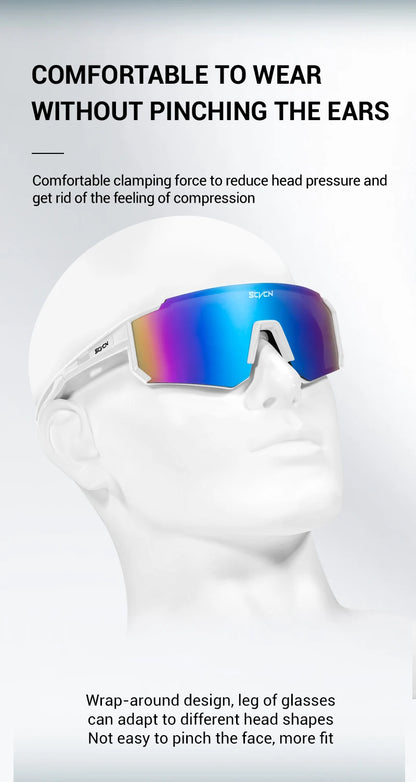 SCVCN Outdoor Cycling Sunglasses Men MTB Driving Bike Glasses Sports Climbing Hinking Eyewear Glasses Women MTB UV400 Goggles