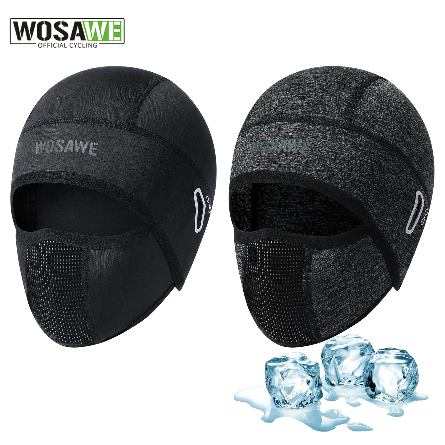 WOSAWE Summer Cool Balaclava Cycling Caps Sun Resistant Sports Helmet Liner Ice Silk Hat Fishing Hiking Sports Hats Face Cover