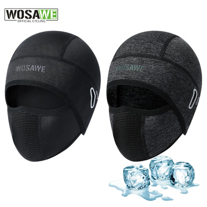 WOSAWE Summer Cool Balaclava Cycling Caps Sun Resistant Sports Helmet Liner Ice Silk Hat Fishing Hiking Sports Hats Face Cover