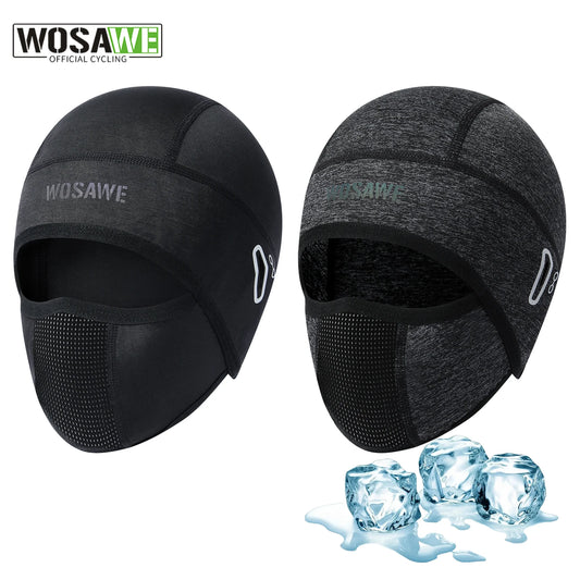 WOSAWE Summer Cool Balaclava Cycling Caps Sun Resistant Sports Helmet Liner Ice Silk Hat Fishing Hiking Sports Hats Face Cover