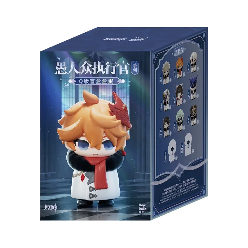 Mihoyo Genshin Impact Fatui Harbinger Q Version Series Blind Box Desktop Mini Doll Model Toys Trend Decoration Surprise Gifts