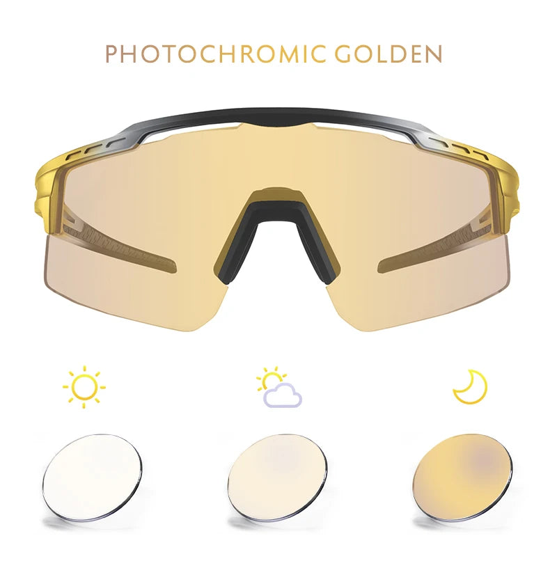 Photochromic Sunglasses UV400 Bike Bicycle Glasses Men's Blue Sports Woman Cycling Eyewear Outdoor MTB Glasses Bike Goggles