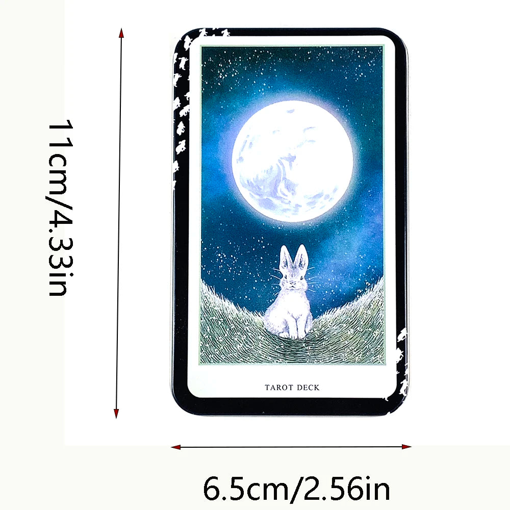 High-Quality Tin Box Tarot Cards Classical Divination Deck With Paper Guidebook , Family Entertainment Games Christmas Gifts