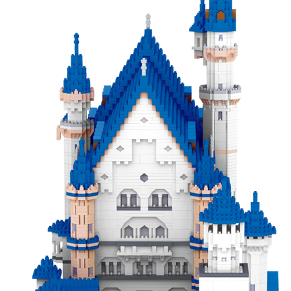 KNEW BUILT Huge New Swan Stone Castle Micro Mini Bricks for Adults Huge Assemble Architecture Toys Kits Diamond Build Blocks