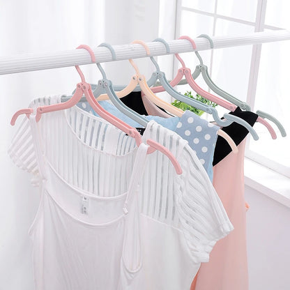 5pcs/10pcs Foldableable Portable Clothes Hanger Travel Portable Clothes Hanging Rack Multi-functional Storage Home Business Trip